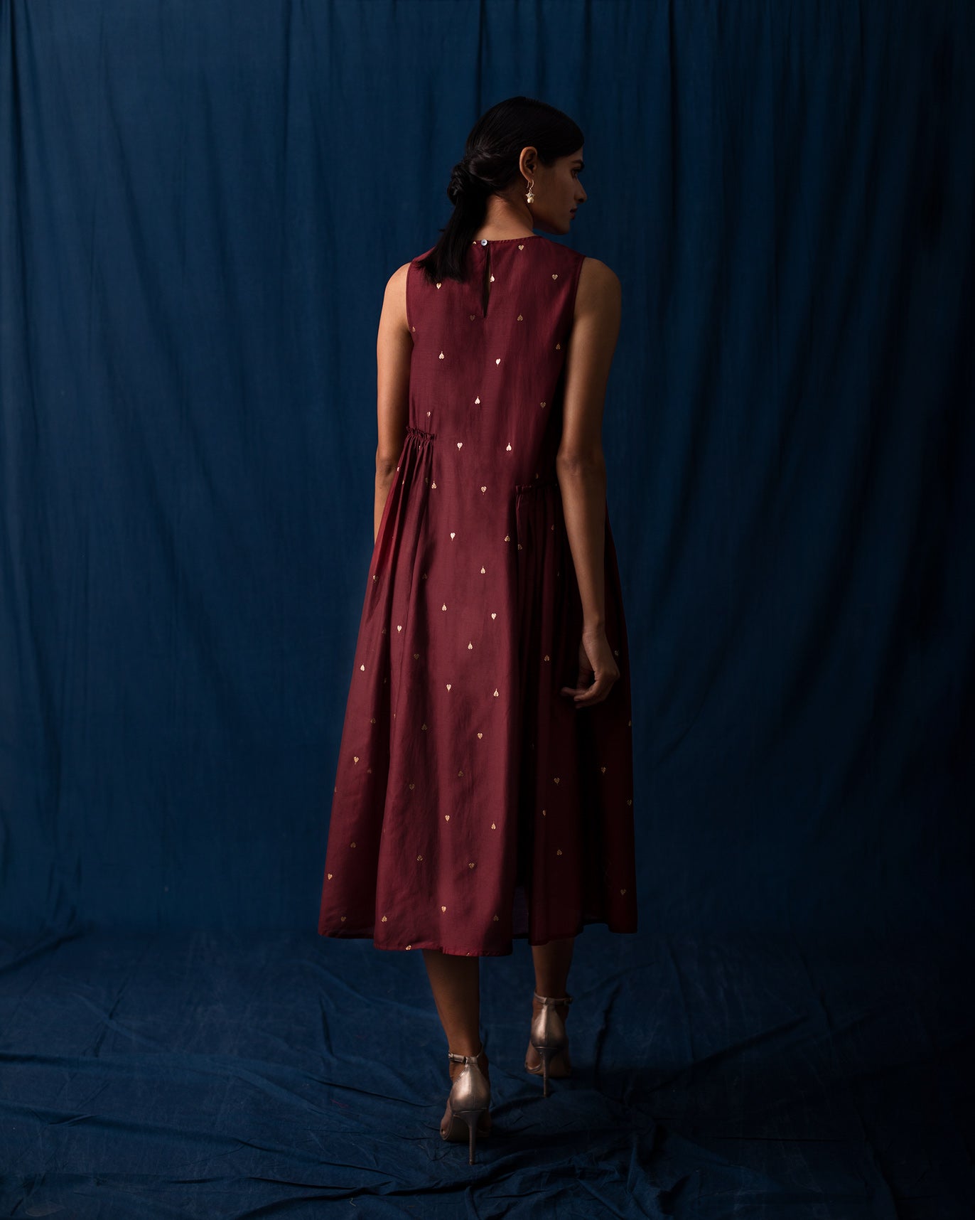 Pleat Dress - Red