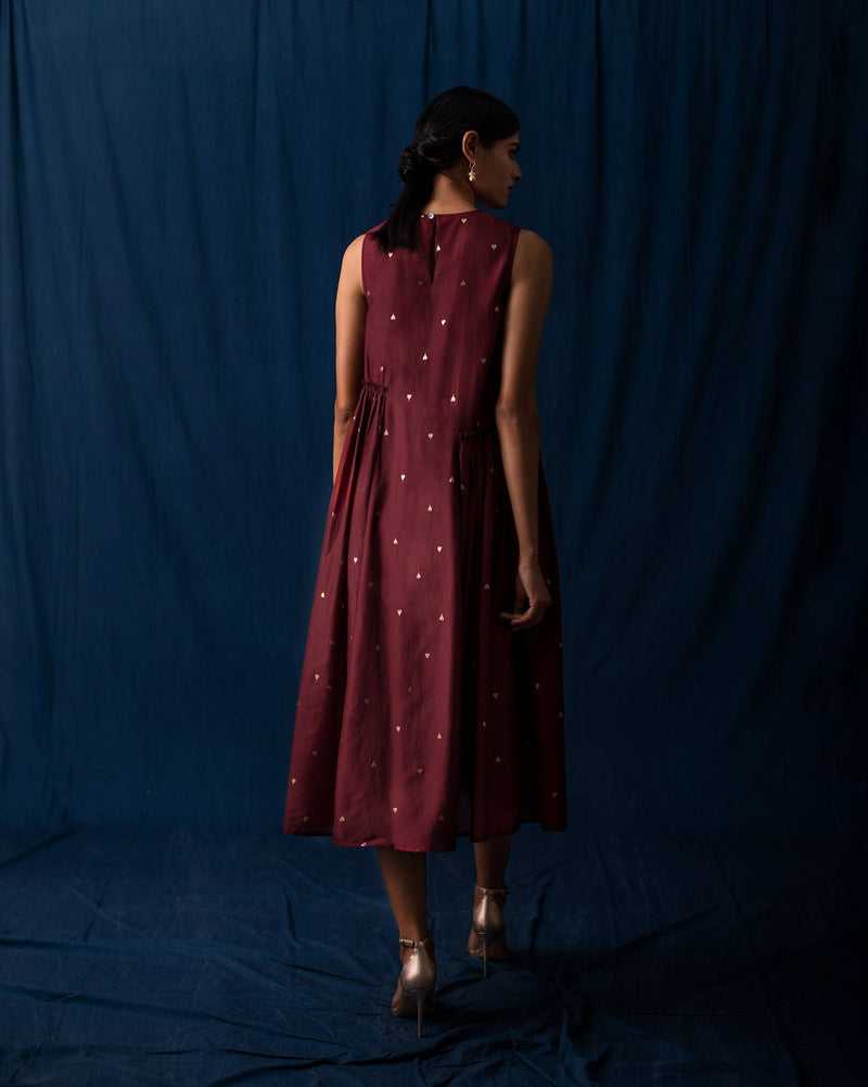 Pleat Dress - Red