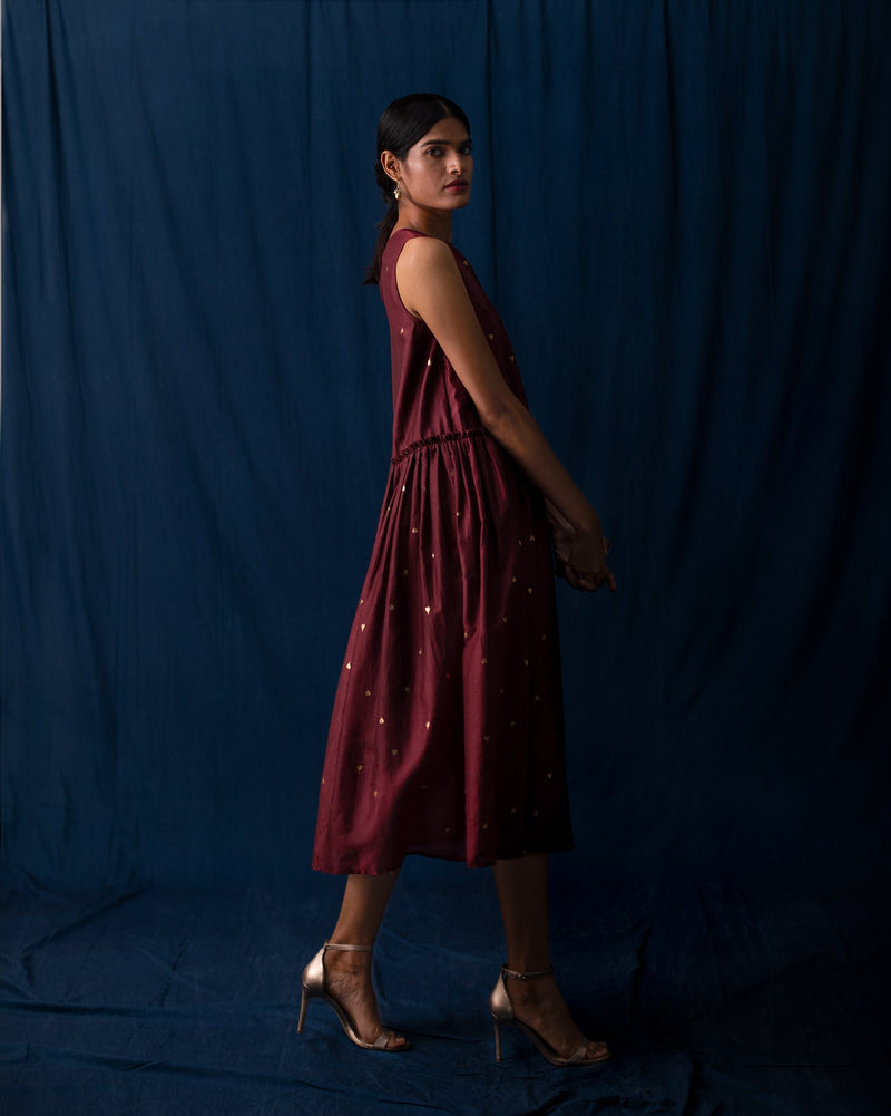 Pleat Dress - Red