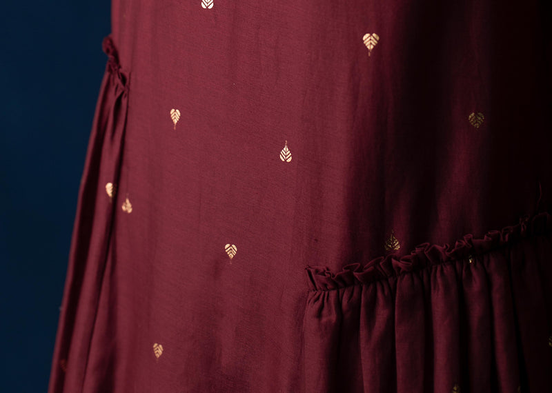 Pleat Dress - Red