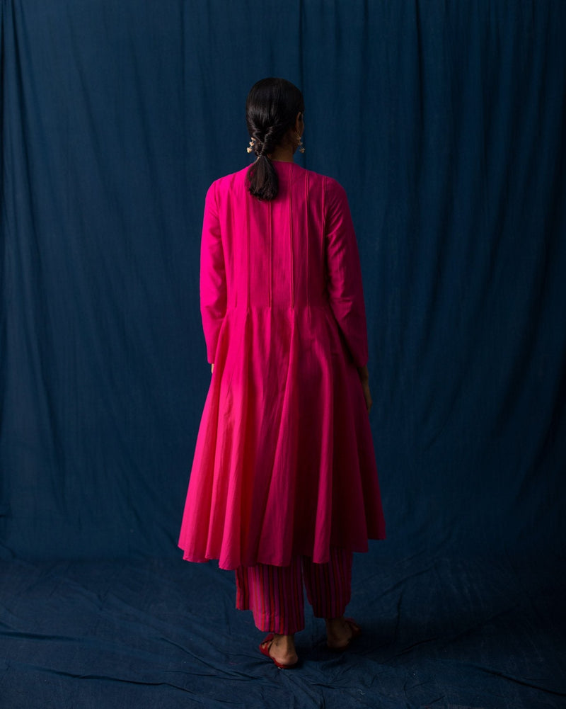 Panelled Kurta - Pink