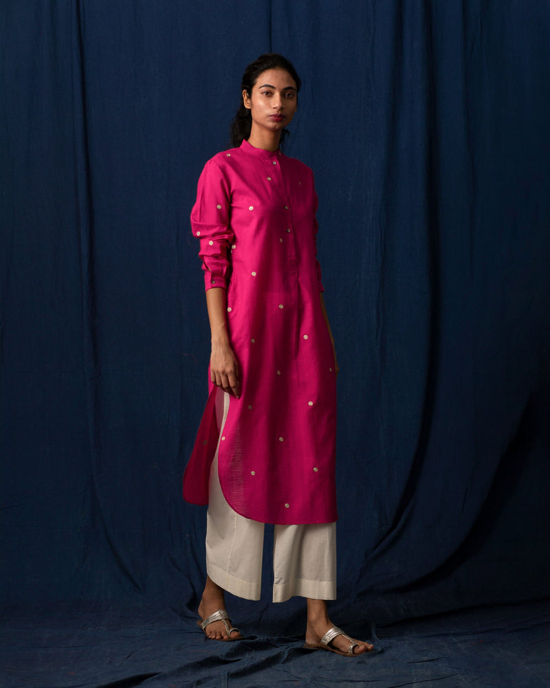 Long Length Kurta - Pink