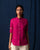 Mandarin Collar Top - Pink