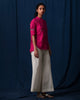 Mandarin Collar Top - Pink