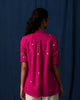 Mandarin Collar Top - Pink