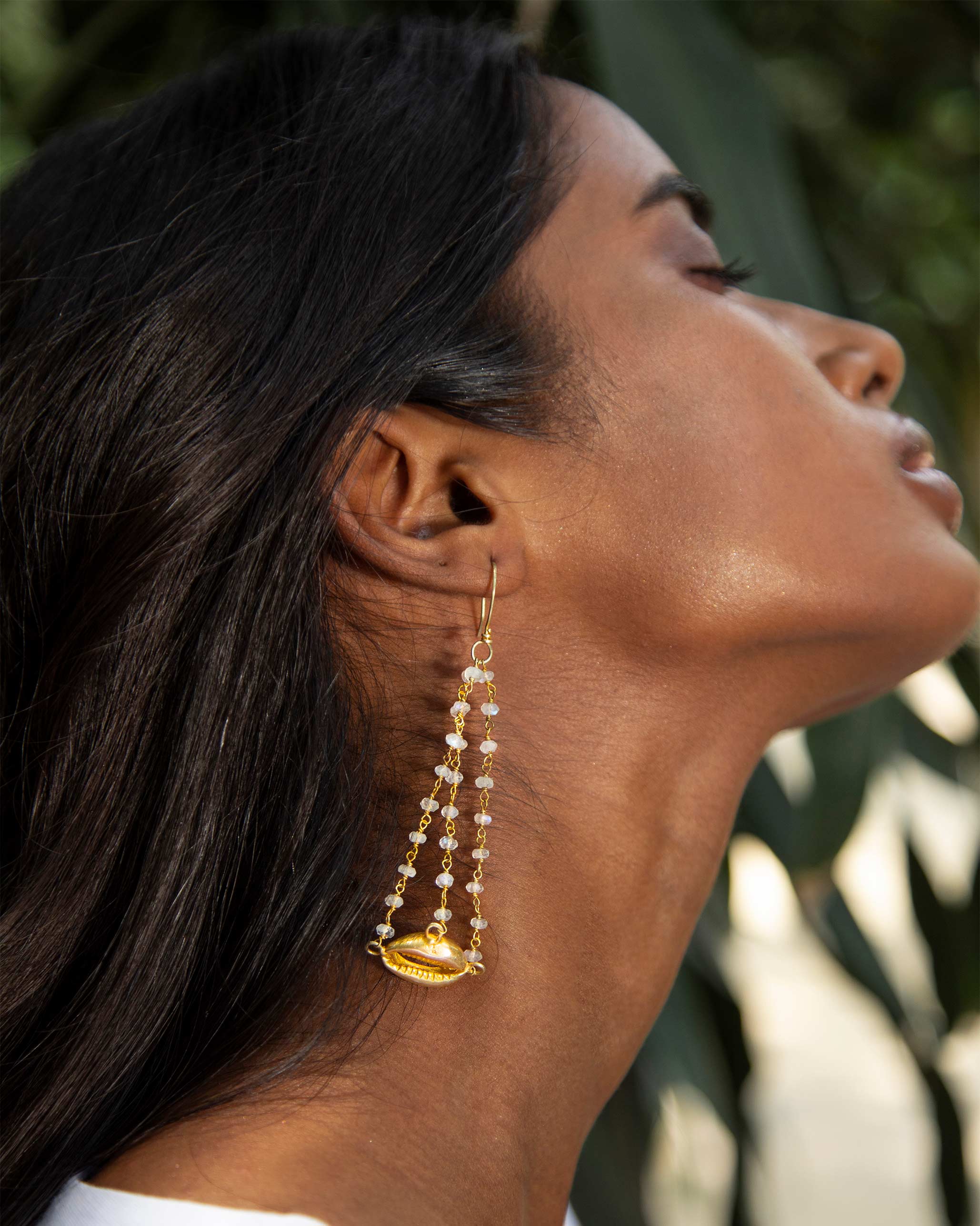 Moon-Salt Drop Earrings