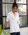 Gathered Jersey Top - White