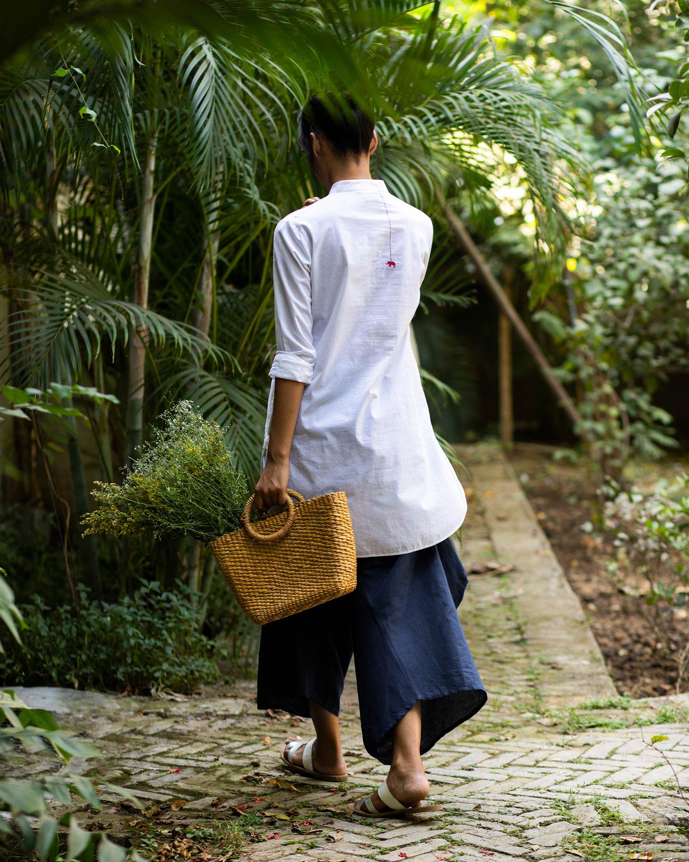 Basic Mid-length Kurta - White