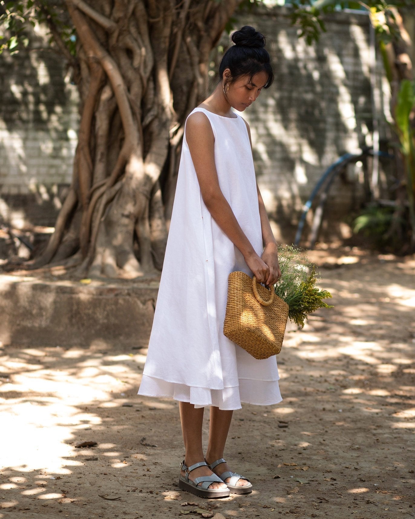 Double Layer Dress - White