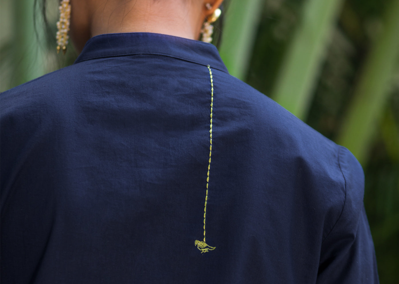 Basic Long Kurta - Blue