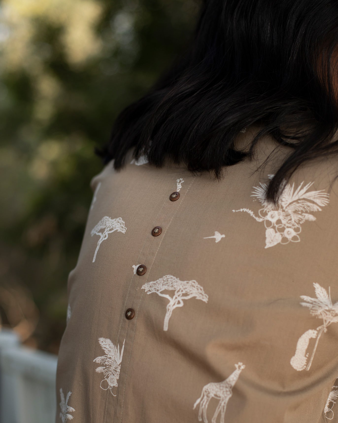 Miku Shirt - Silver Sage Safari Print