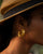 Curved Seed Pod Hoops - Gold