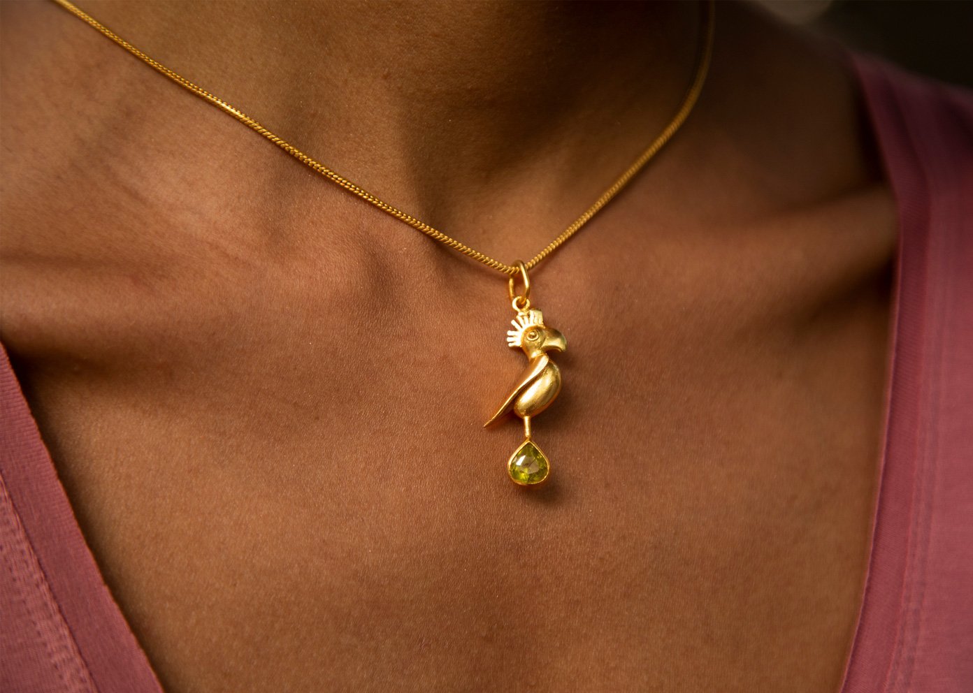 Parrot Charm - Gold