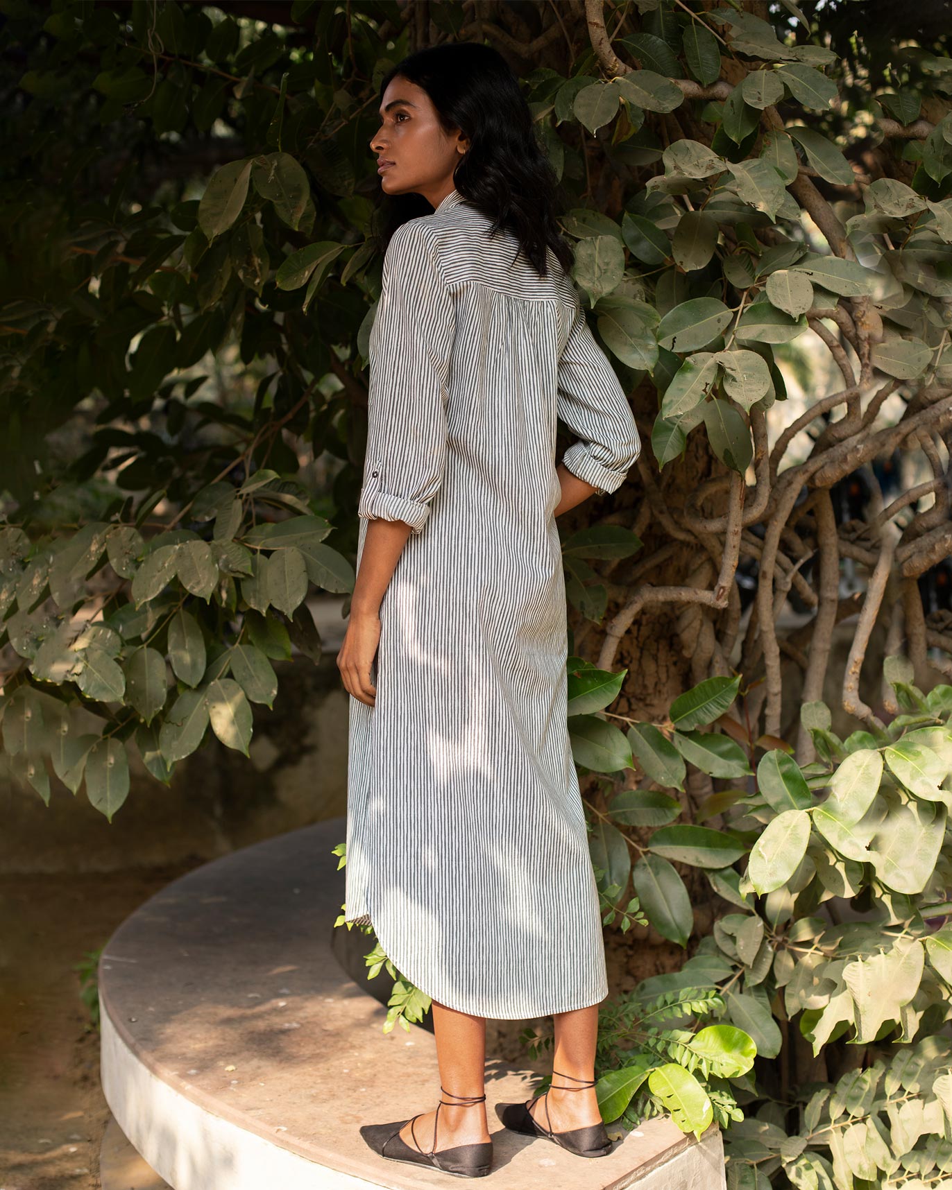 Pristine Long Stripe Dress