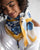 Bagan Bagh Scarf - Ivory & Navy