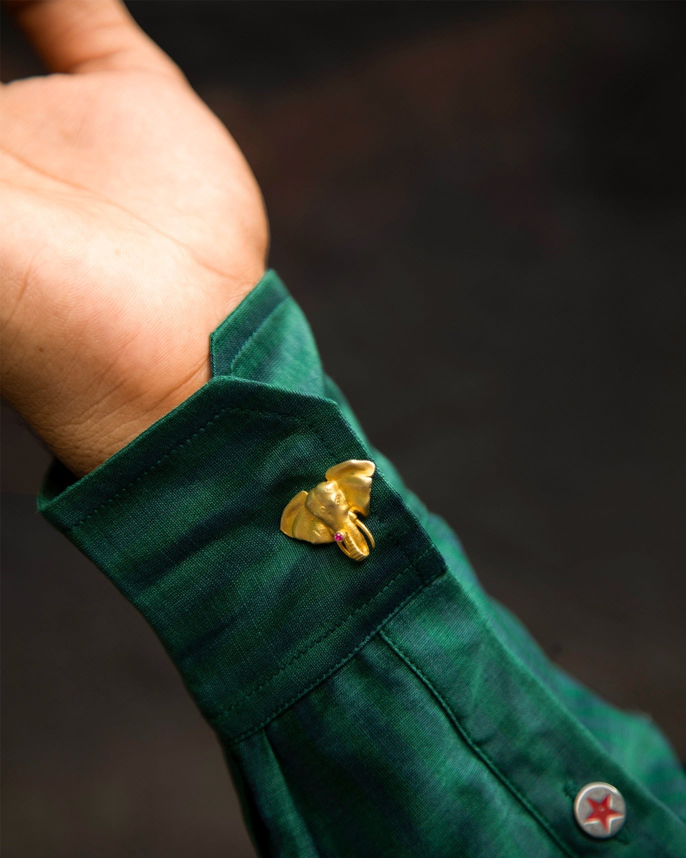 Haathi Cufflinks - Gold