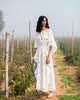 Drawstring Kaftan - Ivory & Red