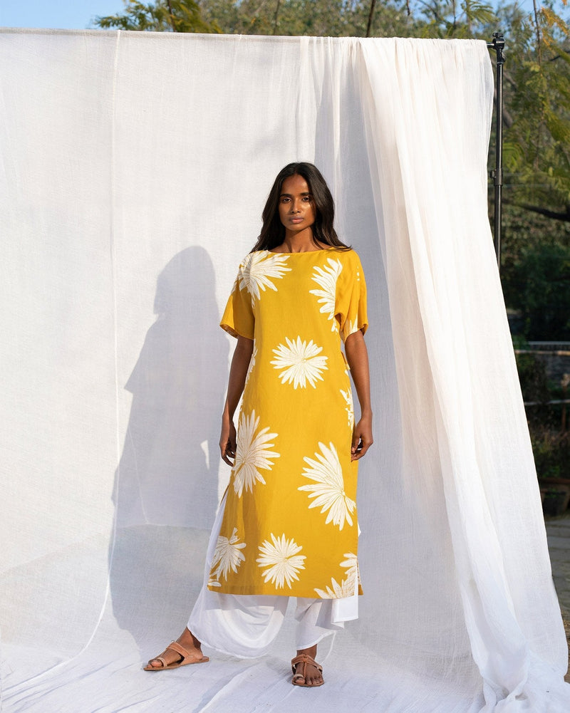 High Slit Kurta - Ochre