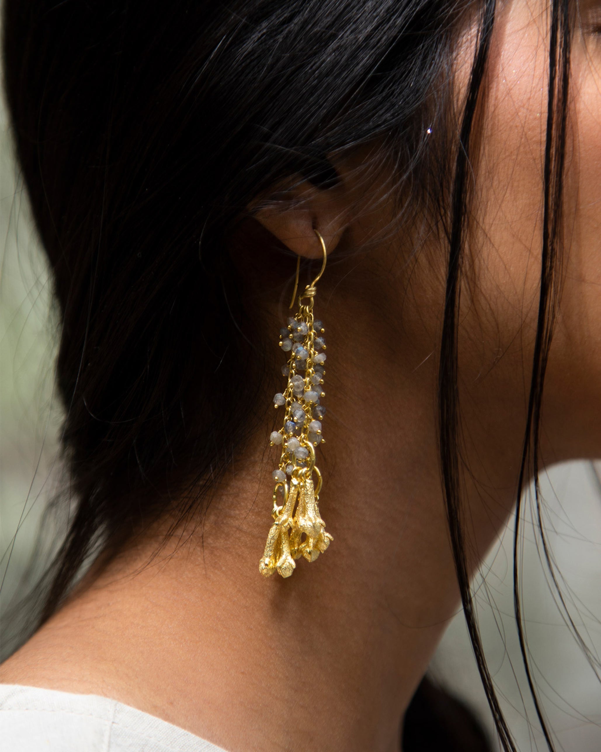 Labradorite Droplet Earrings