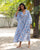 Front Gathered Kaftan - Blue