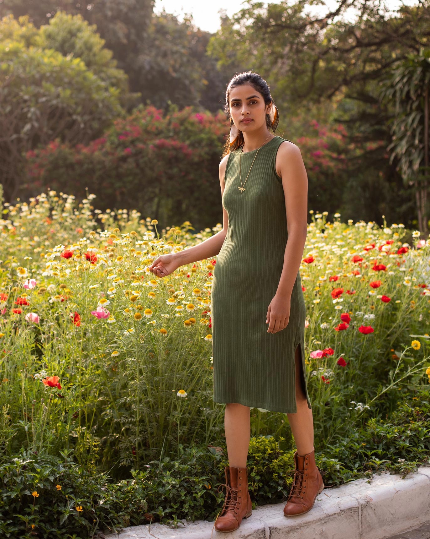 Jersey Dress - Olive