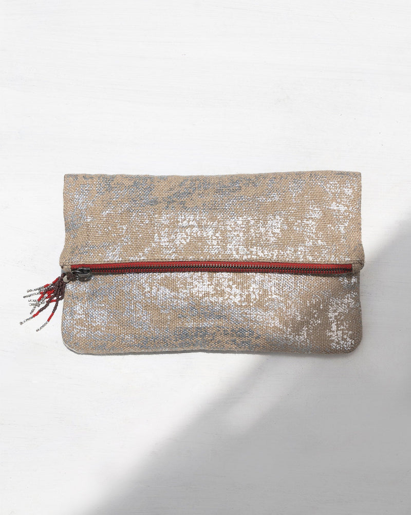 Fold Over Foiled Clutch