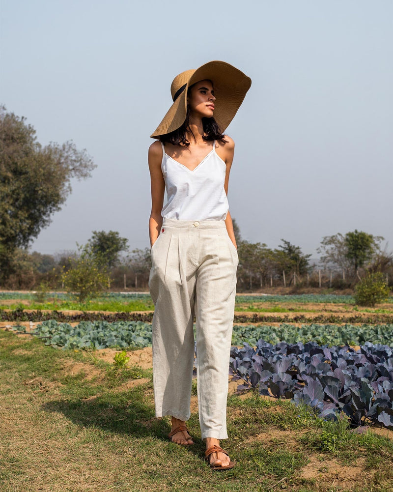 Mirage Pleated Pants - Natural