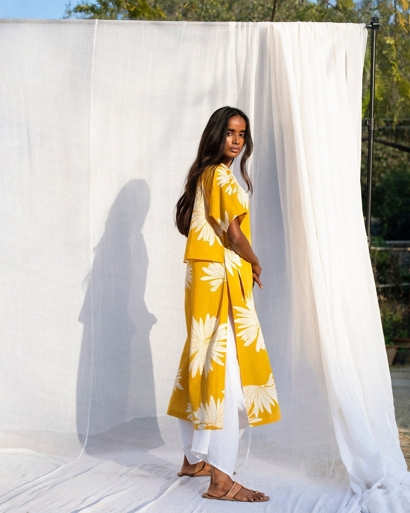 High Slit Kurta - Ochre