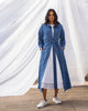 Longline Shirt Dress - Blue
