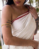 Mahi Sari - Ivory & Red