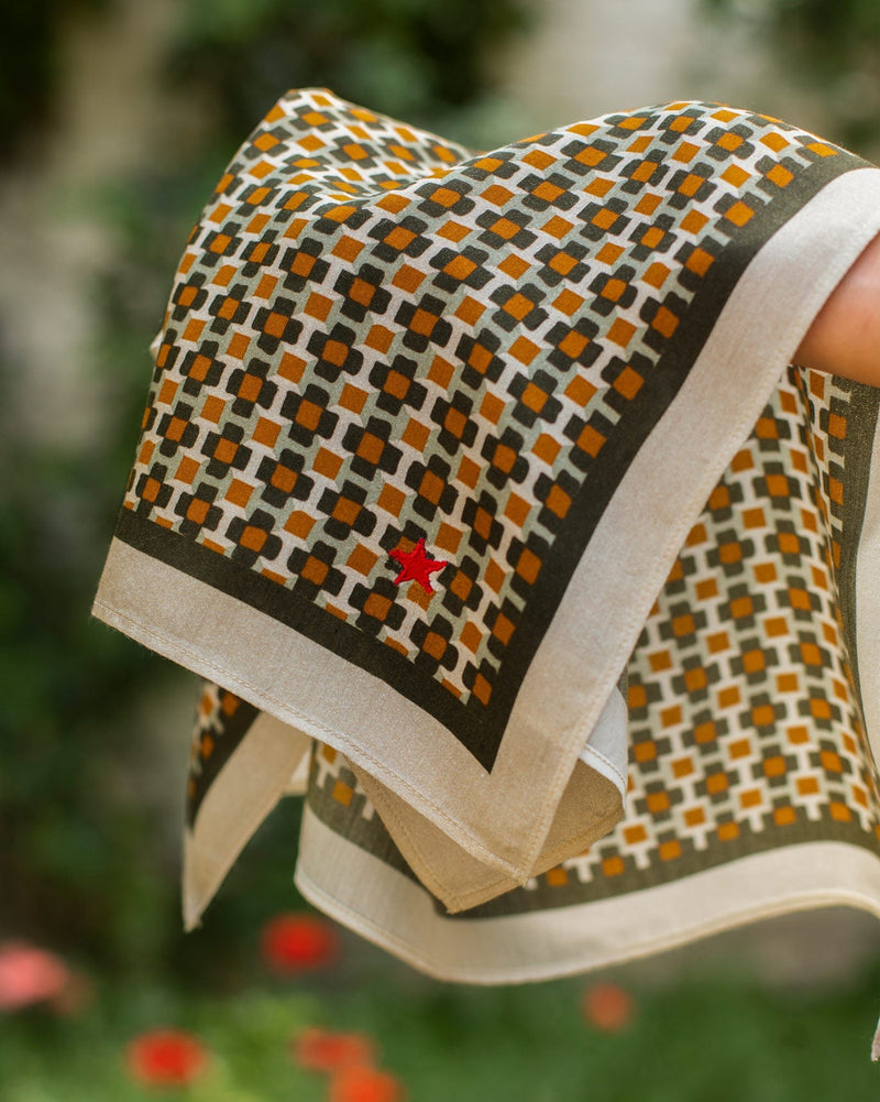 Geo Bandana - Brown