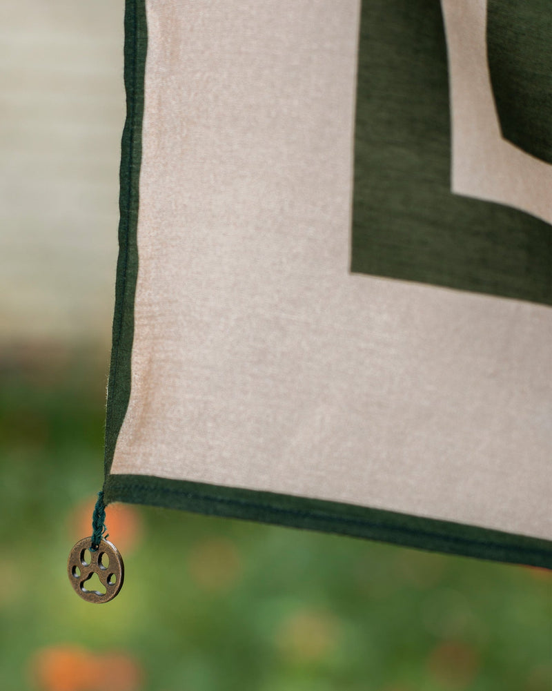Grid Scarf - Olive