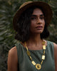 Africa Necklace With the Snake & Ram - Gold
