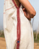 Gathered Neck Jumpsuit - Ivory & Red