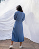 Longline Shirt Dress - Blue