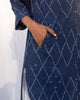Mandarin Collar Overshirt - Indigo